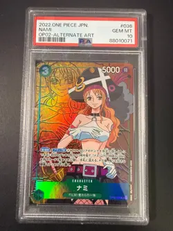 One Piece Card Nami OP02-036 PSA 10 - Image 1