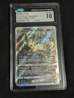 CGC 10 Leafeon VSTAR Crown Zenith GG35/GG70 Galarian Gallery Pokemon Card - Image 1