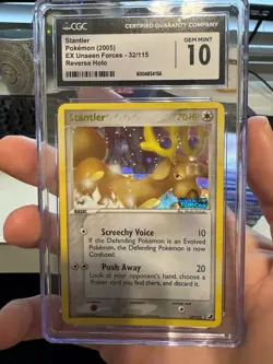 CGC 10 Stantler EX Unseen Forces 32/115 Reverse Holo Stamped Pokemon Card - Image 1