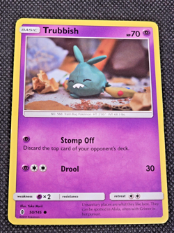 Trubbish 50/145 Common Yuka Morii SM - Guardians Rising Pokemon Card LP -- L23 - Image 1