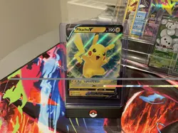 Pokemon Pikachu V SWSH198 Holo Promo Card Black Star TCG Mint Condition - Image 1