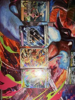 Pokemon 4 Card Lot ,Charizard, Dawn, Typhlosion & Punk Helmet. Phantasmal Flames - Image 1
