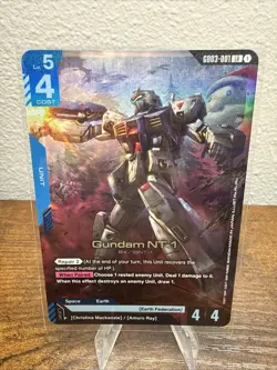 GUNDAM CARD GAME GD03-001 GUNDAM NT-1 (LR) FOIL CARD - STEEL REQUIEM - Image 1