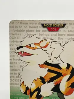 Arcanine Carddass #059 Bandai Pokemon Card Game Japanese Nintendo Rare - Image 2