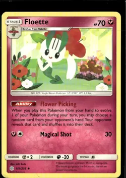 Pokemon Floette 151/236 Cosmic Eclipse Non Holo Uncommon 2 Card Lot - Image 1