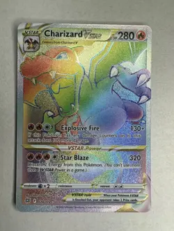 Charizard VSTAR Rainbow Secret Rare Card Brilliant Stars 174/172 NM - Image 1