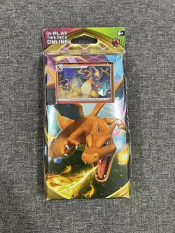 Pokemon Charizard Theme Deck Sealed 60 Cards Metallic Coin Playmat English - Image 1