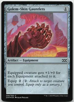 Golem-Skin Gauntlets FOIL Common Double Masters LP MTG - Image 1