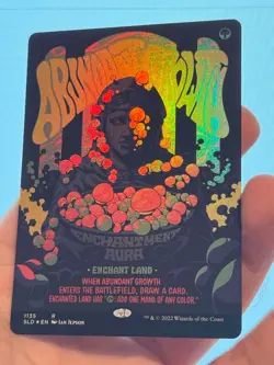 1X FOIL Abundant Growth BORDERLESS MINT MTG Magic Secret Lair Commander EDH - Image 2