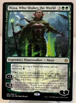 Magic MTG Nissa, Who Shakes the World *War of the Spark* NM Un-Played Rare #169 - Image 1