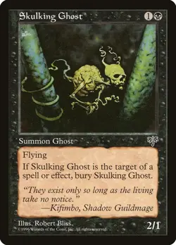 Skulking Ghost 143 MIR Black Creature Bliss WOTC 1996 Summon Bury Flying MTG EN - Image 1