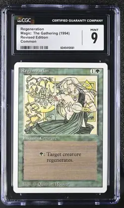 MTG Magic: The Gathering English Regeneration 1994 Revised Edition Common CGC 9 - Image 1