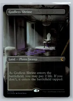 Magic: The Gathering -RAVNICA CLUE- Godless Shrine (BORDERLESS FOIL RARE) #276 - Image 1