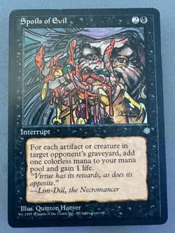 Spoils of Evil MTG Ice Age—Lightly Played Excellent+—Vintage Magic—RESERVE LIST - Image 1