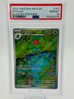 Pokemon Ivysaur 151 MEW ENGLISH Illustration Rare #167 PSA 10 Gem Mint - Image 1