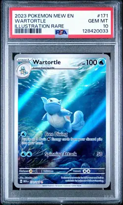 2023 POKEMON MEW EN-151 ILLUSTRATION RARE #171 WARTORTLE PSA 10 - Image 1