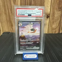 2023 POKEMON MEW EN-151 SPECIAL ILLUSTRATION RARE #199 CHARIZARD EX PSA 10 USA - Image 1