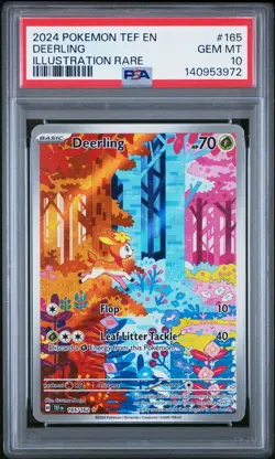 2024 POKEMON TEF EN-TEMPORAL FORCES ILLUSTRATION RARE #165 DEERLING PSA 10 - Image 1