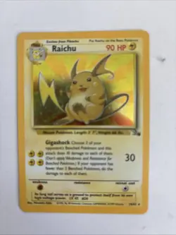 Pokemon TCG Raichu – Fossil Set 14/62 – Holo Rare – 1999 – Vintage WotC - Image 2