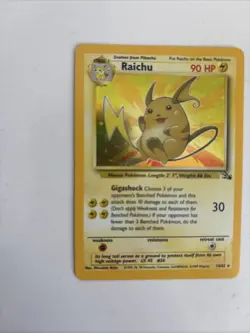 Pokemon TCG Raichu – Fossil Set 14/62 – Holo Rare – 1999 – Vintage WotC - Image 3