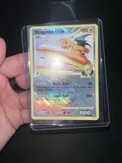 Pokemon Platinum Supreme Victors Dragonite FB Crosshatch Holo League Promo NM - Image 1