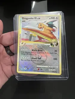 Pokemon Platinum Supreme Victors Dragonite FB Crosshatch Holo League Promo NM - Image 3