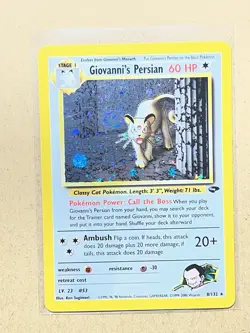 Pokemon Giovanni's Persian Gym Challenge Holo Rare 60HP 8/132 Unlimited - Image 1