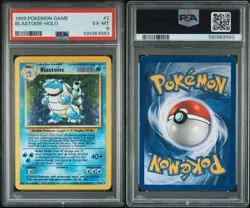 1999 Pokemon Game Blastoise-Holo #2 PSA 6 EX-MT - Image 3