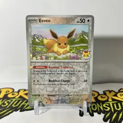 Eevee 74/131 Prismatic Evolutions Pokemon Day Stamp Promo Pokemon TCG - Image 1