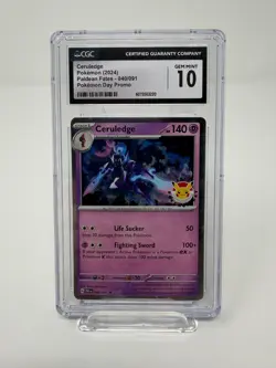 2024 Pokemon TCG Paldean Fates Ceruledge Pokemon Day Promo CGC Gem Mint 10 - Image 1