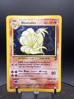 Pokemon TCG Ninetales Base Set 2 13/130 Unlimited Holo Rare - Image 1