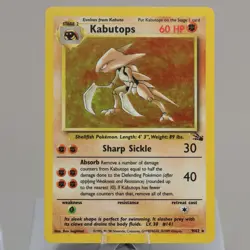 Pokemon TCG - Kabutops 9/62 Fossil Holo Rare WOTC 1999 - EXC Crease - Image 2