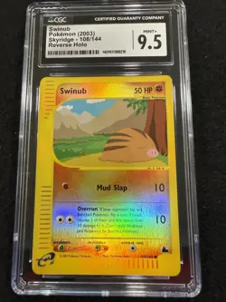 Pokemon Swinub Reverse Holo 108/144 from Skyridge in a CGC 9.5 !! - Image 1
