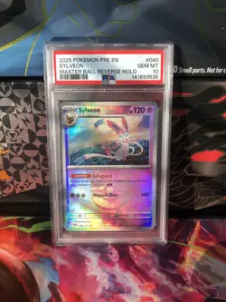 Pokemon 2025 Prismatic Sylveon 040/131 Master Ball Reverse Holo GEM MT PSA 10 - Image 1