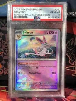Pokemon 2025 Prismatic Sylveon 040/131 Master Ball Reverse Holo GEM MT PSA 10 - Image 3