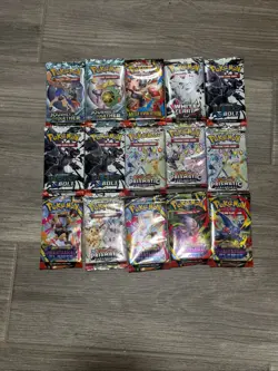 Pokemon TCG Mixed Loose Booster Packs New & Factory Sealed (Lot Of 15) RARE - Image 1