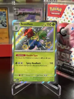 Scovillain Pokemon Paldean Fates 107/091 Shiny Holo Rare NM - Image 1