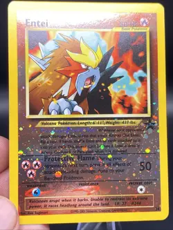Pokemon TCG Entei Wizards Black Star Promo 34 Holo with a nice swirl, NM! - Image 4
