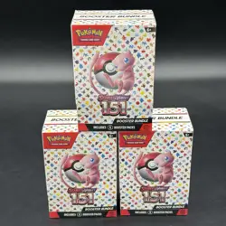Pokemon TCG 151 Booster Bundle Boxes Lot of 3 New Factory Sealed - Image 1
