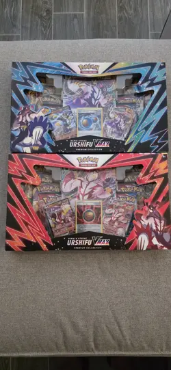 Urshifu Vmax Premium Collection Pokemon TCG- 2 Boxes- Single & Rapid Strike NEW - Image 1