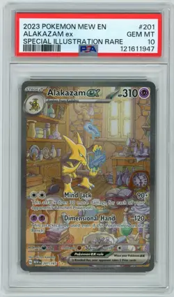 POKEMON ALAKAZAM EX SIR 201/165 SCARLET & VIOLET 151 PSA 10 GM MINT - Image 1