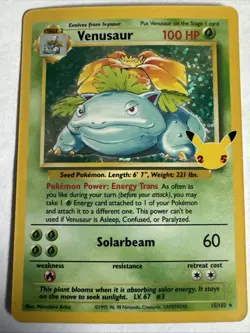Pokemon TCG - Venusaur 15/102 Celebrations Classic Collection Holo 🔥 - Image 1