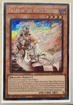 Yugioh! 1x Fallen of the White Dragon BPRO-EN024 Secret Rare 1st Ed NM - Image 1