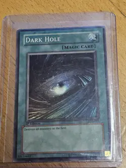 Dark Hole 1st Edition LOB-052 Super Rare Yu-Gi-Oh Card - Image 1
