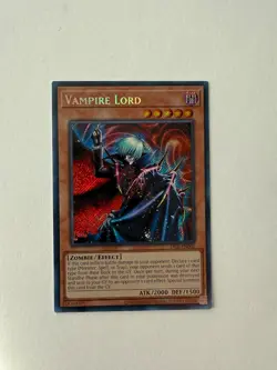 Yugioh - Vampire Lord - Secret Rare - Unlimited - DCR-EN000 - NM - Image 1
