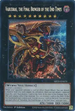 Yugioh! Varudras, the Final Bringer of the End Times - MP25-EN070 - Prismatic Se - Image 1