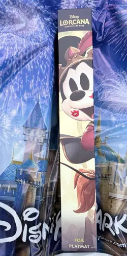 Disney Lorcana Parks Exclusive Mickey & Minnie Foil Playmat Sealed - Image 1