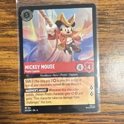 Disney Mickey Mouse Pirate Captain Character Foil 103/204 Lorcana TCG - Image 1