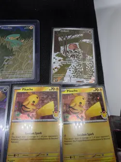 Pokemon Mixed Lot of 9 Cards Promos And More 051 Pikachu Pokemon Day Pack Fresh - Image 2