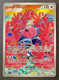 Flamigo 227/193 Illustration Rare Holo Paldea Evolved Pokemon Trading Card - Image 1